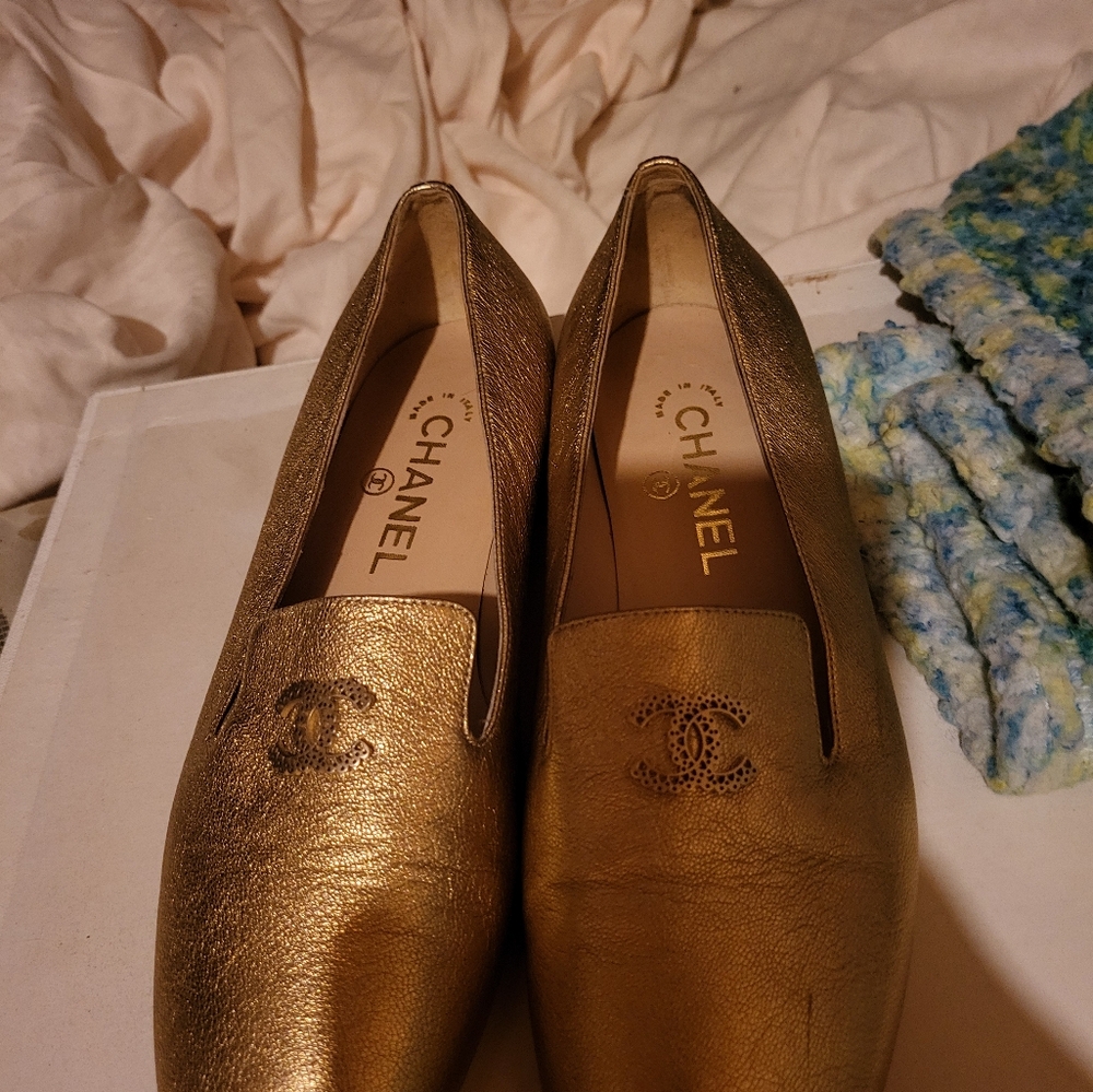 Rose metallic Coco Chanelle loafers. Size 37 - Picture 14 of 16